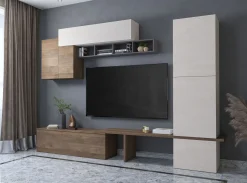 Bissolo Casa Pareti E Soggiorni Componibili<SOGGIORNO MOD. NAXOS NOCE EASTWOOD E SPATOLATO in vendita online