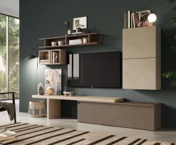 Bissolo Casa Pareti E Soggiorni Componibili<SOGGIORNO MODELLO INFINITY 2.0 ARGILLA BRONZO CADIZ