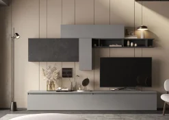 Bissolo Casa Pareti E Soggiorni Componibili<SOGGIORNO MODELLO INFINITY 2.0 ARDESIAPIOMBO