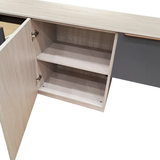 Bissolo Casa Pareti E Soggiorni Componibili<SOGGIORNO MOD.GIORNO PER GIORNO CENERE WOOD E PIOMBO in vendita online