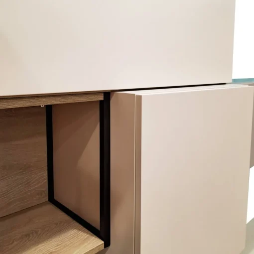 Bissolo Casa Pareti E Soggiorni Componibili<SOGGIORNO MOD.GIORNO PER GIORNO ROVERE NODATO/CRETA/FANGO in vendita online