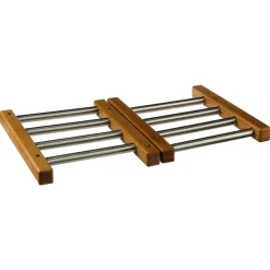 Bissolo Casa Accessori Vari Utensili Da Cucina<SOTTOPENTOLA ESTENSIBILE IN ACCIAIO INOX/BAMBOO 21.5X22.2 H. 2.2CM
