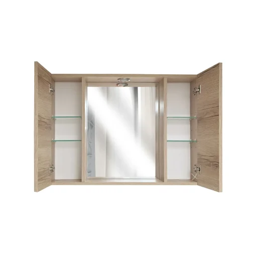 Bissolo Casa Specchiere<SPECCHIERA 2A CM 80 QUERCIA NATURALE CON FARETTO LED