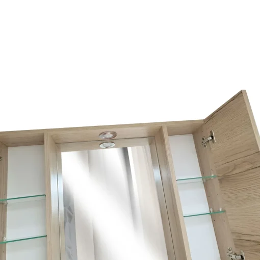 Bissolo Casa Specchiere<SPECCHIERA 2A CM 80 QUERCIA NATURALE CON FARETTO LED