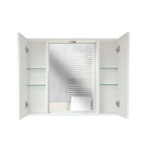Bissolo Casa Specchiere<SPECCHIERA CM 80 BIANCO NORDICO CON FARETTO LED