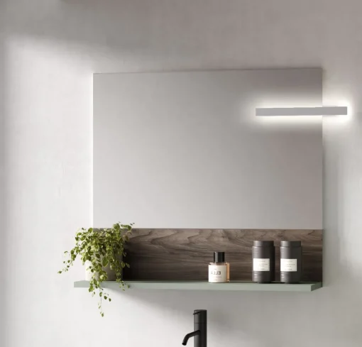 Bissolo Casa Specchiere<SPECCHIERA MOD. FRAME CM 78 SALVIA OPACO CON LUCE LED