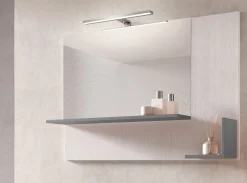 Bissolo Casa Specchiere<SPECCHIERA MOD. LINE CM 100 BIANCO NORDICO CON LAMPADA LED