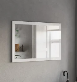 Bissolo Casa Specchiere<SPECCHIERA MOD.FRAME 110X2 H.68 CM BIANCO LUCIDO: vendita online SPECCHIERA MOD.FRAME 110X2 H.68 CM BIANCO LUCIDO in offerta