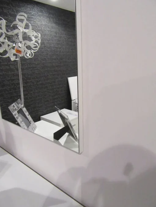 Bissolo Casa Specchiere<SPECCHIERA RETTANGOLARE CM 88X55 BORDO BIANCO FRASSINATO: vendita online SPECCHIERA RETTANGOLARE CM 88X55 BORDO BIANCO FRASSINATO in offerta