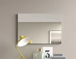 Bissolo Casa Specchiere<SPECCHIERA RETTANGOLARE CM 88X55 BORDO BIANCO FRASSINATO: vendita online SPECCHIERA RETTANGOLARE CM 88X55 BORDO BIANCO FRASSINATO in offerta