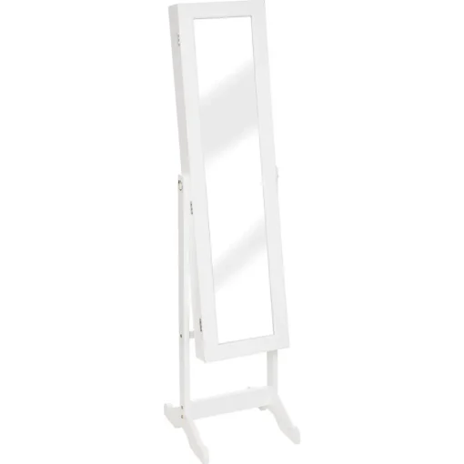 Bissolo Casa Specchiere<SPECCHIO APPOGGIO PORTAGIOIE MOD. KRISTIN 34X38 H144CM BIANCO LUCIDO: vendita online SPECCHIO APPOGGIO PORTAGIOIE MOD. KRISTIN 34X38 H144CM BIANCO LUCIDO in offerta