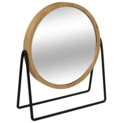 Bissolo Casa Igiene Personale Accessori|Igiene Accessori<SPECCHIO D 22CM IN BAMBOO/NERO: vendita online SPECCHIO D 22CM IN BAMBOO/NERO in offerta
