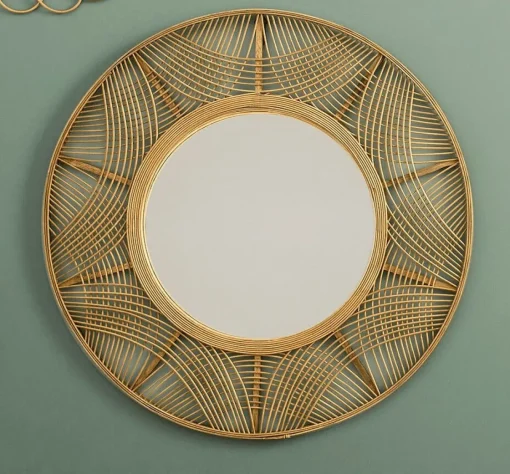Bissolo Casa Specchiere<SPECCHIO INA MDF E BAMBU' DIAM. CM 90 NATURALE : vendita online SPECCHIO INA MDF E BAMBU' DIAM. CM 90 NATURALE in offerta