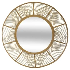 Bissolo Casa Specchiere<SPECCHIO INA MDF E BAMBU' DIAM. CM 90 NATURALE : vendita online SPECCHIO INA MDF E BAMBU' DIAM. CM 90 NATURALE in offerta