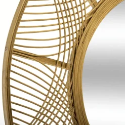 Bissolo Casa Specchiere<SPECCHIO INA MDF E BAMBU' DIAM. CM 90 NATURALE : vendita online SPECCHIO INA MDF E BAMBU' DIAM. CM 90 NATURALE in offerta