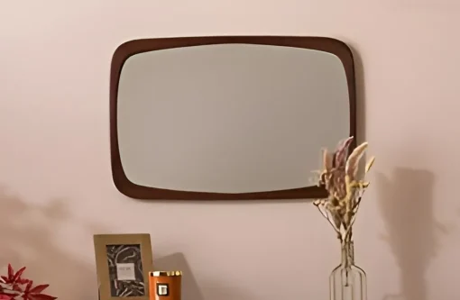Bissolo Casa Specchiere<SPECCHIO KEIRA CORNICE EFFETTO LEGNO MARRONE 65X43CM: vendita online SPECCHIO KEIRA CORNICE EFFETTO LEGNO MARRONE 65X43CM in offerta