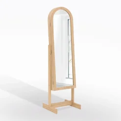 Bissolo Casa Specchiere<SPECCHIO PORTAGIOIE SOLEYA CM 42X37.5 H.145 IN MDF NATURALE : vendita online SPECCHIO PORTAGIOIE SOLEYA CM 42X37.5 H.145 IN MDF NATURALE in offerta