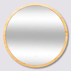 Bissolo Casa Specchiere<SPECCHIO ROTONDO A LED IN BAMBOO DIAM. 57CM: vendita online SPECCHIO ROTONDO A LED IN BAMBOO DIAM. 57CM in offerta