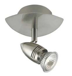 Bissolo Casa Applique<SPOT SUNNY 1 LUCE NIKEL - 1XGU10 5W LED 2700K 400lm: vendita online SPOT SUNNY 1 LUCE NIKEL - 1XGU10 5W LED 2700K 400lm in offerta