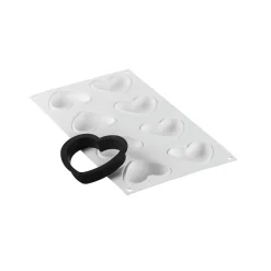 Bissolo Casa Pasticceria Stampi Torte<STAMPO IN SILICONE KIT MINI TARTE PETIT AMOUR CON 8 ANELLI