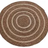 Bissolo Casa Tappeti<TAPPETO D 80CM NATURALE CON RIGA BIANCA: vendita online TAPPETO D 80CM NATURALE CON RIGA BIANCA in offerta
