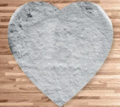 Bissolo Casa Tessile Bagno Tappeti Bagno|Tappeti Bagno<TAPPETO RABBIT CUORE 76X88CM ECOPELLICCIA GHIACCIO: vendita online TAPPETO RABBIT CUORE 76X88CM ECOPELLICCIA GHIACCIO in offerta