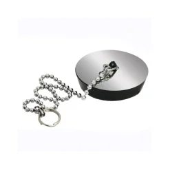 Bissolo Casa Accessori Rubinetteria<TAPPO CON CATENA IN ACCIAIO INOX CROMO DIAM. 4,7CM