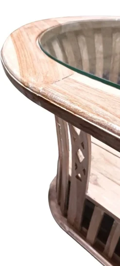 Bissolo Casa Tavolini E Carrelli<Tavolino basso da giardino: tavolino in teck e top vetro