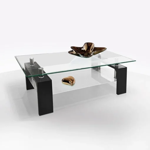 Bissolo Casa Tavolini<TAVOLINO CM 110X60 H. 40 LARICE NERO E VETRO: vendita online TAVOLINO CM 110X60 H. 40 LARICE NERO E VETRO in offerta