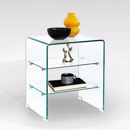 Bissolo Casa Tavolini<TAVOLINO CM 50X40 H. 58 VETRO TEMPERATO: vendita online TAVOLINO CM 50X40 H. 58 VETRO TEMPERATO in offerta