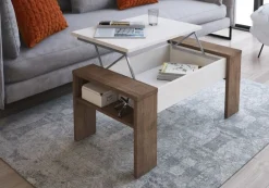 Bissolo Casa Tavolini<TAVOLINO MOD. ANDREA CM 98,4X50,2 H. 42,6 NOCE E SPATOLATO: vendita online TAVOLINO MOD. ANDREA CM 98,4X50,2 H. 42,6 NOCE E SPATOLATO in offerta