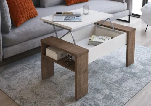 Bissolo Casa Tavolini<TAVOLINO MOD. ANDREA CM 98,4X50,2 H. 42,6 NOCE E SPATOLATO: vendita online TAVOLINO MOD. ANDREA CM 98,4X50,2 H. 42,6 NOCE E SPATOLATO in offerta