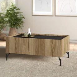 Bissolo Casa Tavolini<TAVOLINO MOD. BERGEN CM 100X60 H. 43,1 CATANIA ELCHE E BLACK : vendita online TAVOLINO MOD. BERGEN CM 100X60 H. 43,1 CATANIA ELCHE E BLACK in offerta
