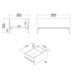 Bissolo Casa Tavolini<TAVOLINO MOD. BERGEN CM 100X60 H. 43,1 CATANIA ELCHE E BLACK : vendita online TAVOLINO MOD. BERGEN CM 100X60 H. 43,1 CATANIA ELCHE E BLACK in offerta