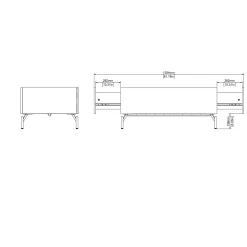 Bissolo Casa Tavolini<TAVOLINO MOD. BERGEN CM 100X60 H. 43,1 CATANIA ELCHE E BLACK : vendita online TAVOLINO MOD. BERGEN CM 100X60 H. 43,1 CATANIA ELCHE E BLACK in offerta