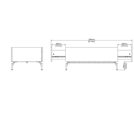 Bissolo Casa Tavolini<TAVOLINO MOD. BERGEN CM 100X60 H. 43,1 CATANIA ELCHE E BLACK : vendita online TAVOLINO MOD. BERGEN CM 100X60 H. 43,1 CATANIA ELCHE E BLACK in offerta