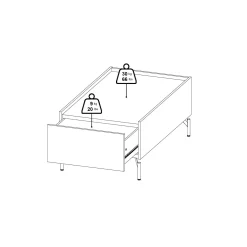 Bissolo Casa Tavolini<TAVOLINO MOD. BERGEN CM 100X60 H. 43,1 CATANIA ELCHE E BLACK : vendita online TAVOLINO MOD. BERGEN CM 100X60 H. 43,1 CATANIA ELCHE E BLACK in offerta