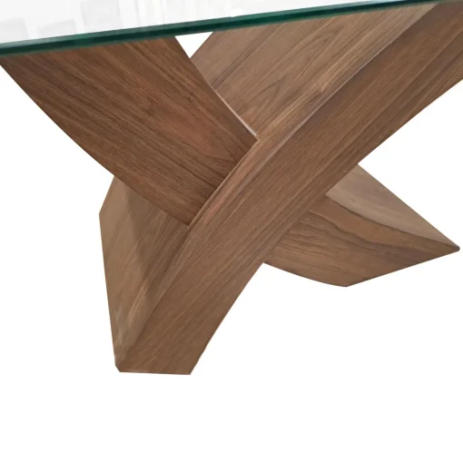 Bissolo Casa Tavolini<TAVOLINO MOD. BLESS. 110X60 H.45 NOCE E VETRO TEMPERATO