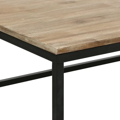 Bissolo Casa Tavolini<TAVOLINO MOD. EDENA CM 115X65 H. 32.5CM METALLO NERO E ACACIA in vendita online
