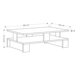 Bissolo Casa Tavolini<TAVOLINO MOD. MANSU CM 80X50 H. 27,5 RETRO GREY : vendita online TAVOLINO MOD. MANSU CM 80X50 H. 27,5 RETRO GREY in offerta
