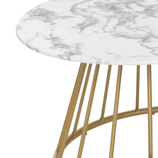 Bissolo Casa Tavolini<TAVOLINO MOD. RAYO DIAM. CM 70 H. 40 METALLO ORO E VETRO TEMPERATO in vendita online
