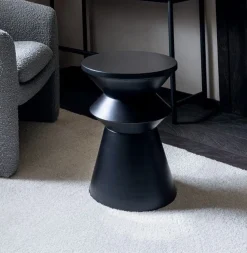 Bissolo Casa Tavolini<TAVOLINO MOD. SONAH DIAM. CM 36 H. 48.5 METALLO NERO in vendita online