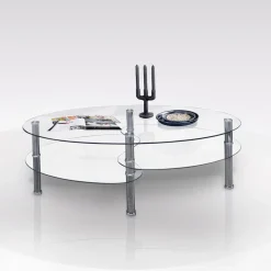 Bissolo Casa Tavolini<TAVOLINO MODERNO IN VETRO TEMPERATO
