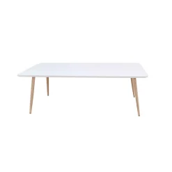 Bissolo Casa Tavolini<TAVOLINO 110X55 TINTA NATURALE E BIANCO OPACO in vendita online