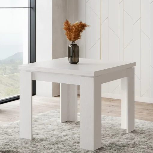 Bissolo Casa Tavoli Moderni<TAVOLO A LIBRO ULRICH CM 90X90 RUSTICA WHITE: vendita online TAVOLO A LIBRO ULRICH CM 90X90 RUSTICA WHITE in offerta