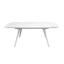Bissolo Casa Tavoli Moderni<TAVOLO ALL. CHIC ROUND CM 140 METALLO BIANCO E VETRO EFFETTO MARMO BIANCO: vendita online TAVOLO ALL. CHIC ROUND CM 140 METALLO BIANCO E VETRO EFFETTO MARMO BIANCO in offerta