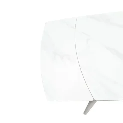 Bissolo Casa Tavoli Moderni<TAVOLO ALL. CHIC ROUND CM 140 METALLO BIANCO E VETRO EFFETTO MARMO BIANCO: vendita online TAVOLO ALL. CHIC ROUND CM 140 METALLO BIANCO E VETRO EFFETTO MARMO BIANCO in offerta