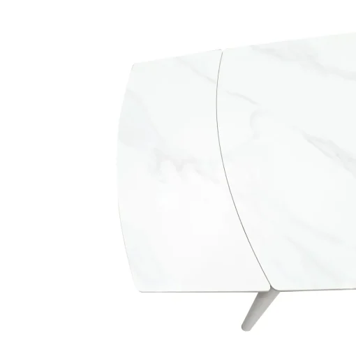 Bissolo Casa Tavoli Moderni<TAVOLO ALL. CHIC ROUND CM 140 METALLO BIANCO E VETRO EFFETTO MARMO BIANCO: vendita online TAVOLO ALL. CHIC ROUND CM 140 METALLO BIANCO E VETRO EFFETTO MARMO BIANCO in offerta