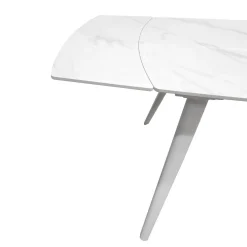 Bissolo Casa Tavoli Moderni<TAVOLO ALL. CHIC ROUND CM 140 METALLO BIANCO E VETRO EFFETTO MARMO BIANCO: vendita online TAVOLO ALL. CHIC ROUND CM 140 METALLO BIANCO E VETRO EFFETTO MARMO BIANCO in offerta