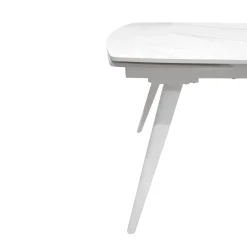 Bissolo Casa Tavoli Moderni<TAVOLO ALL. CHIC ROUND CM 140 METALLO BIANCO E VETRO EFFETTO MARMO BIANCO: vendita online TAVOLO ALL. CHIC ROUND CM 140 METALLO BIANCO E VETRO EFFETTO MARMO BIANCO in offerta